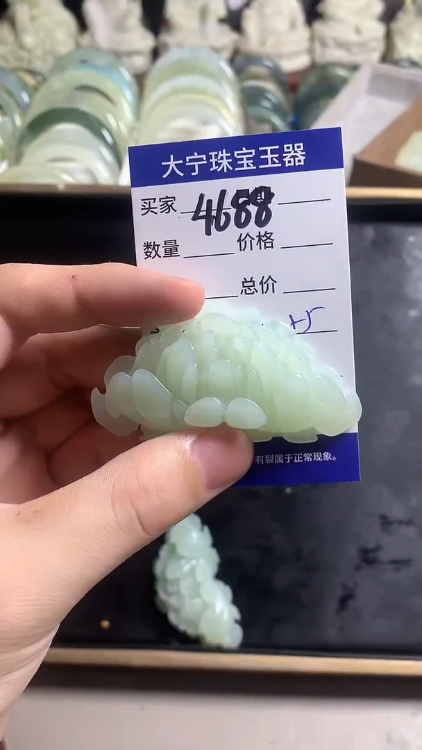 未镶嵌蛇纹石玉颈饰4688