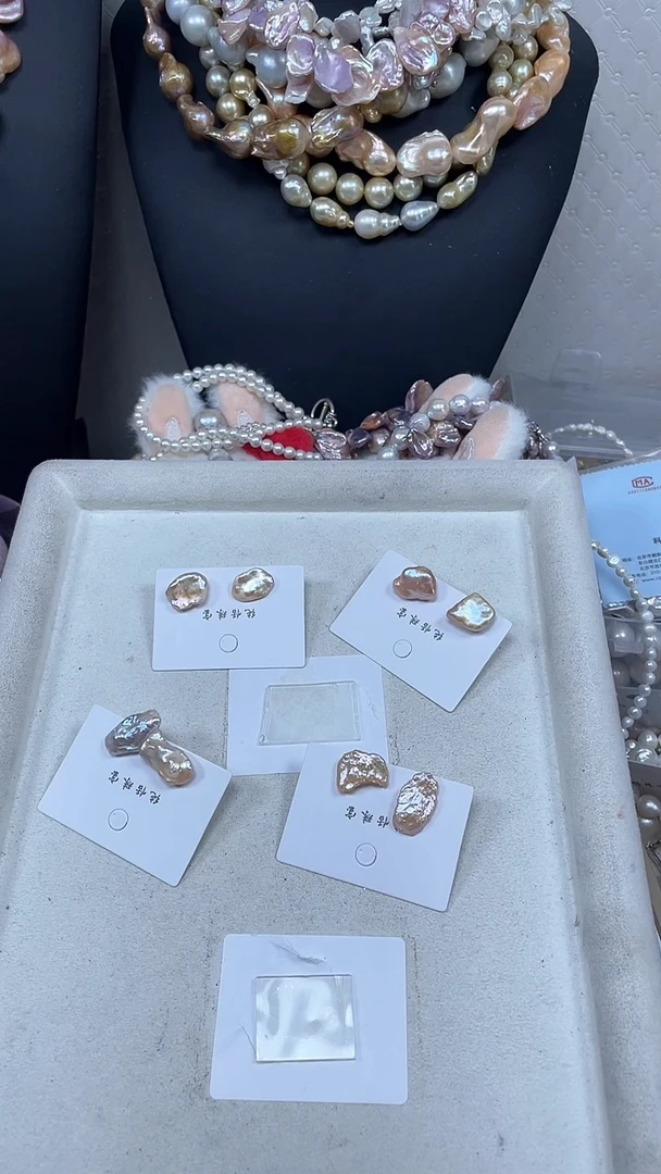 未镶嵌淡水珍珠耳饰【纯恬巴洛克饰品】（多样性发货发一）