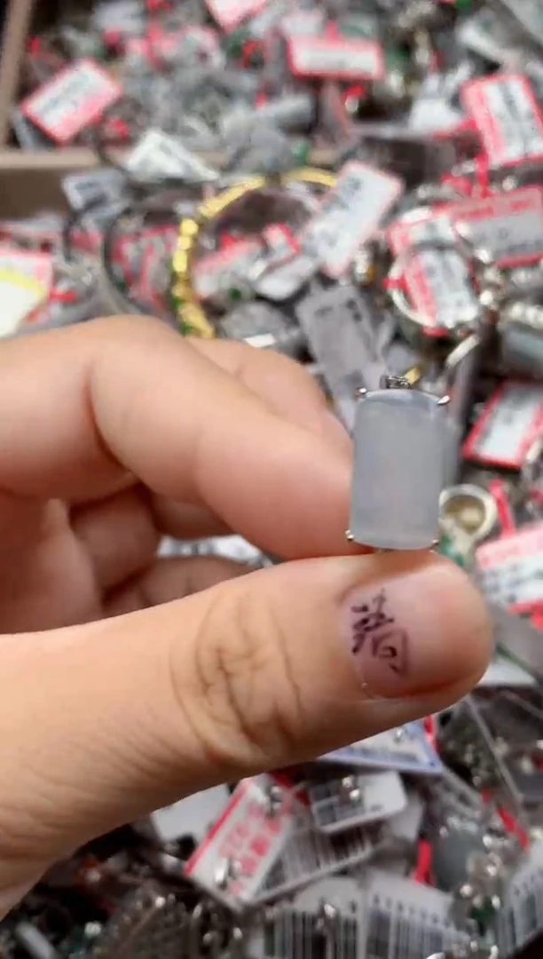 银S925镶嵌戒指翡翠天然A货缅甸翡翠