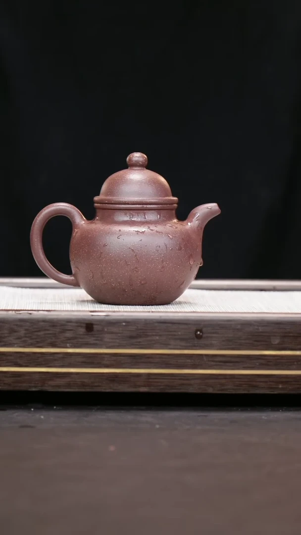 茶壶紫砂梨皮紫泥  大掇球