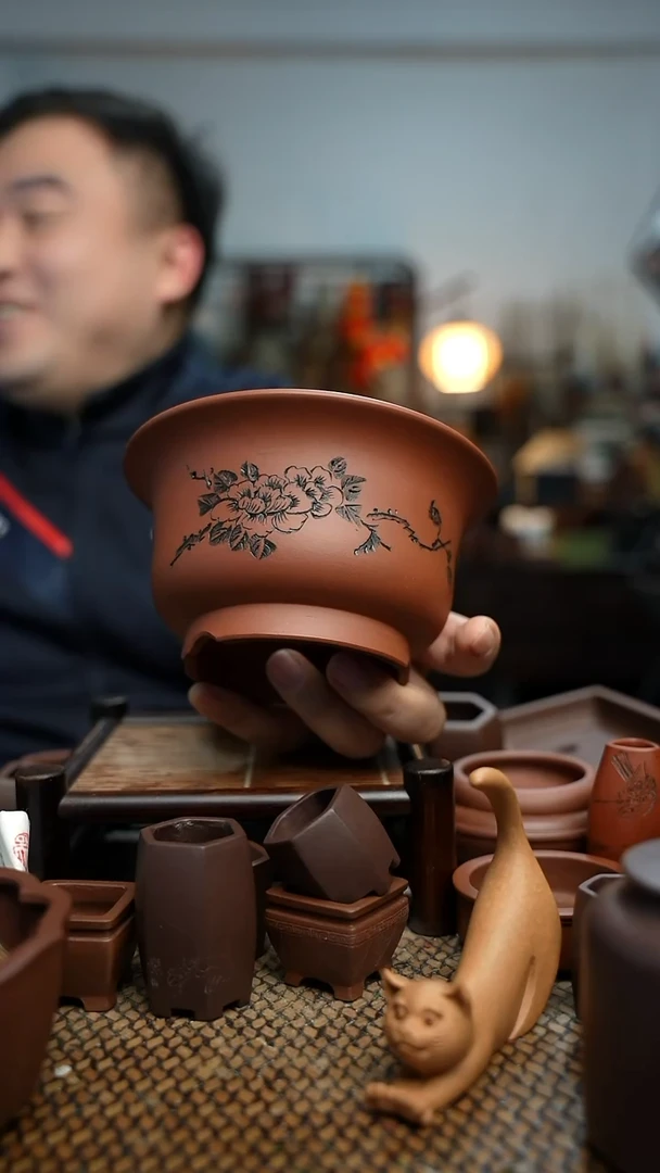 紫砂花盆長木軒精品紫砂