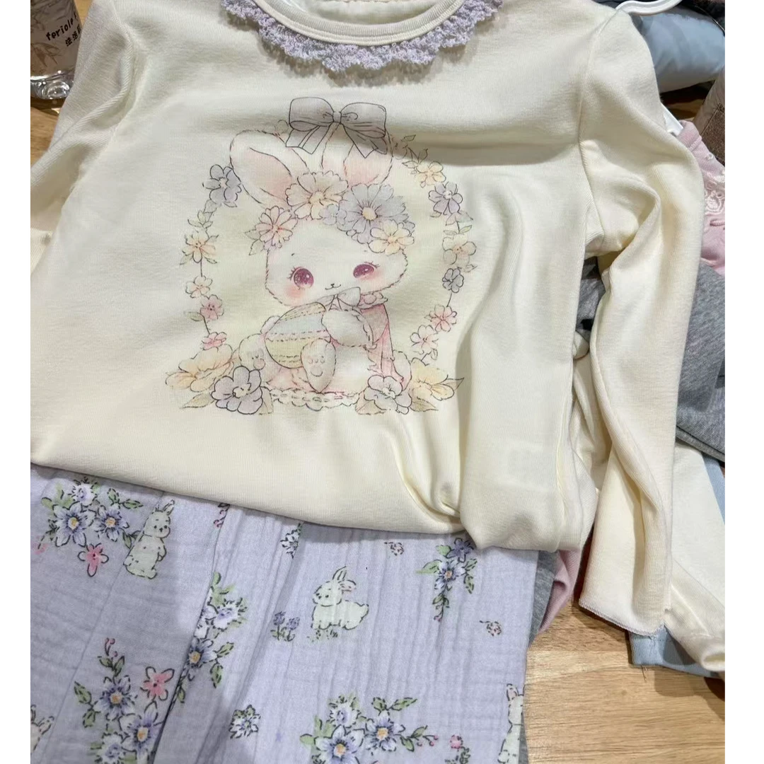 法洛莉•25秋~兔子棉纱家居服套装53537 杏色20-11