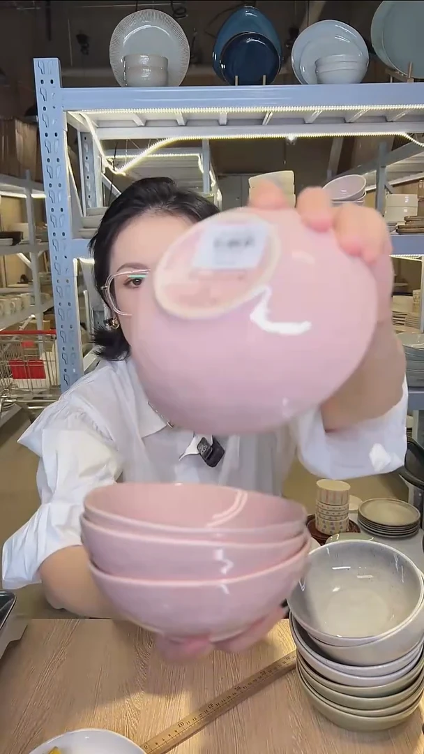 瓷19（碗）外贸尾货高温釉下彩陶瓷餐具默认微瑕