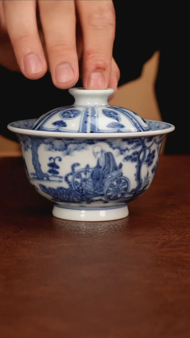 景德镇瓷器，青花瓷手绘茶具~