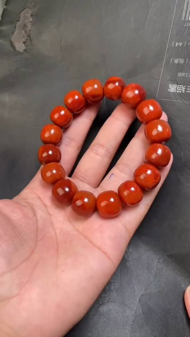 南红玛瑙87未镶嵌手串--14