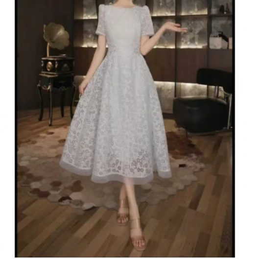 2025新款现货七爷时尚潮流国内设计师品牌显瘦气质重工连衣裙女