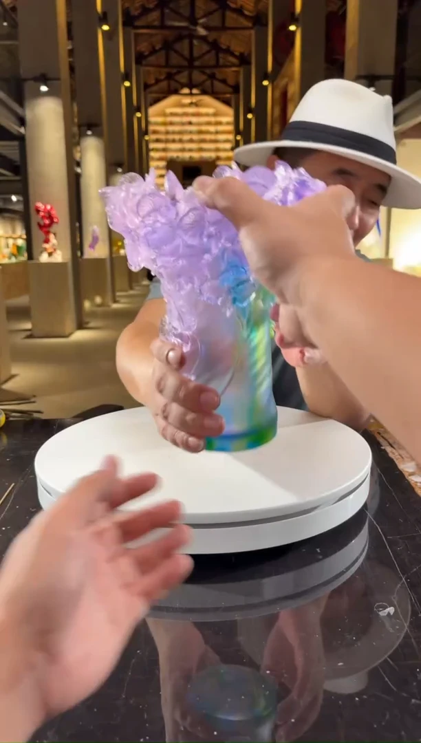 摆件L**?紫罗兰艺术琉璃花器