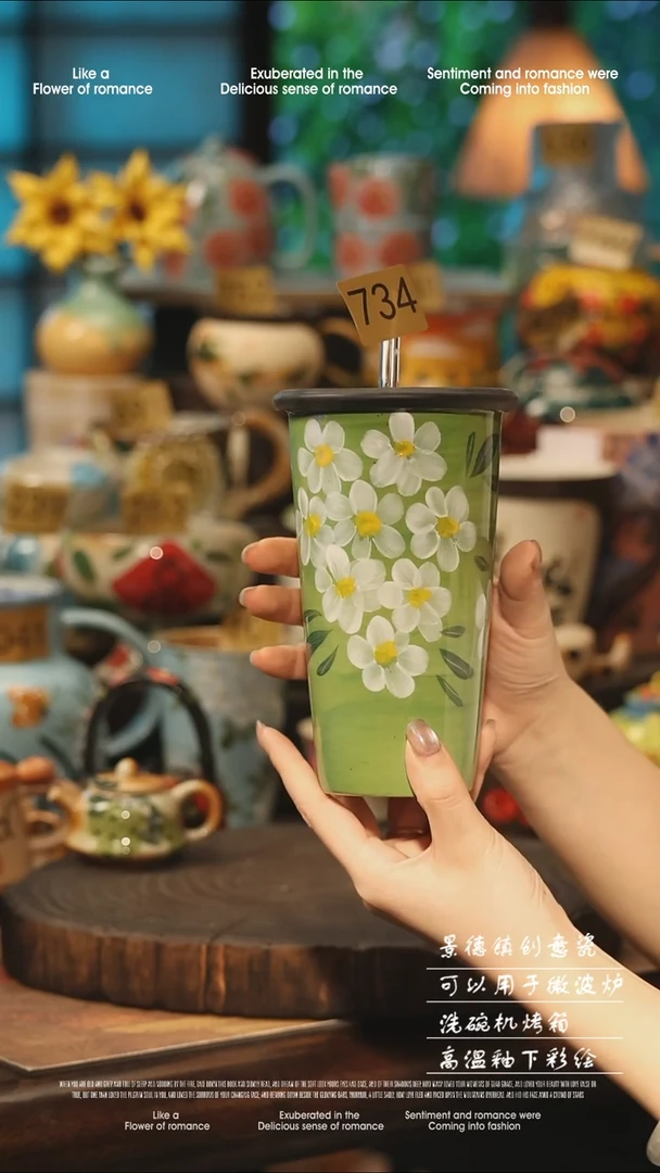 陶瓷景德镇高温釉下彩手工手绘款式