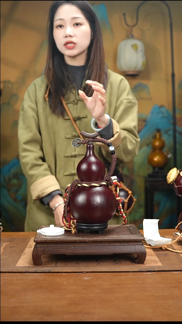 YC034精品藏绳款天然酒葫芦（一物一拍）