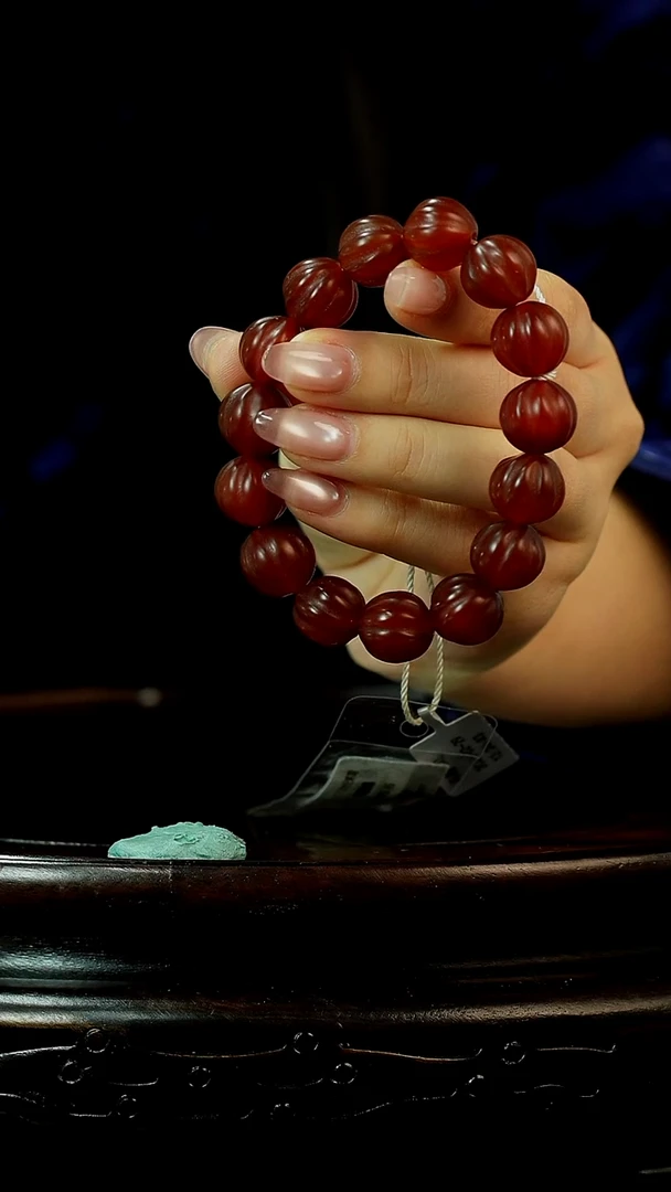 【闪购商品】铜玛瑙瓜棱珠手串 福源堂 M