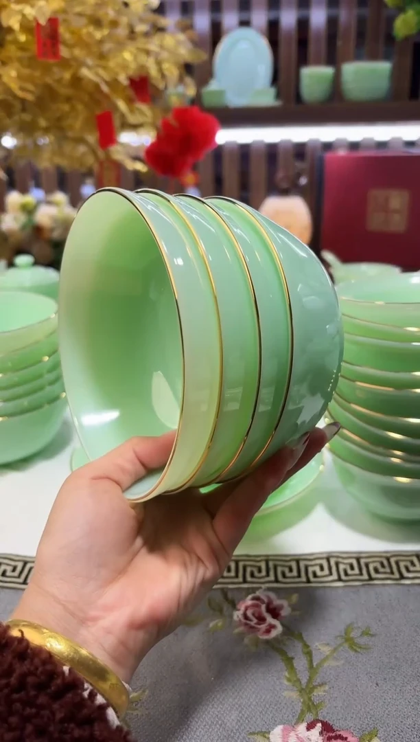 玉瓷5.5英寸饭碗6个