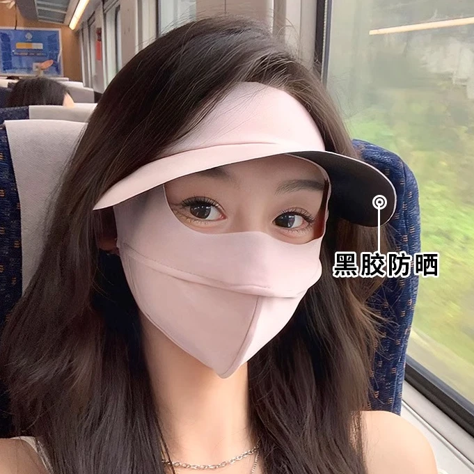防晒面罩全脸遮阳防紫外线护脸3D立体显脸型夏季全包防晒口罩透气
