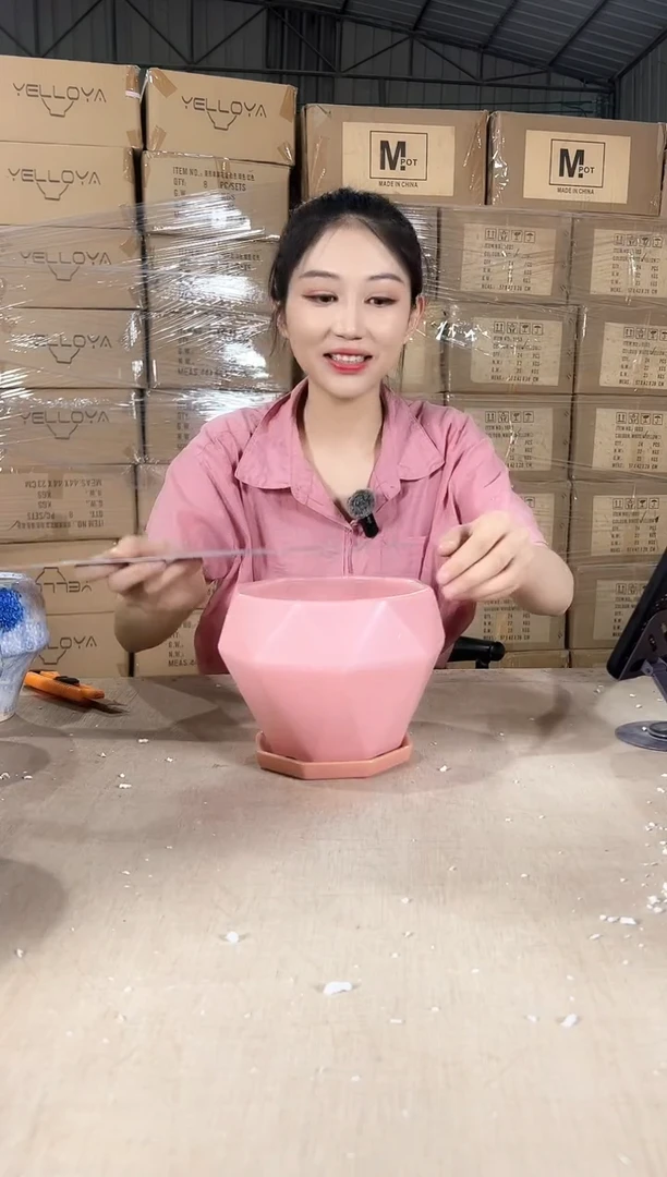 钻石粉色中号带托盘17x15