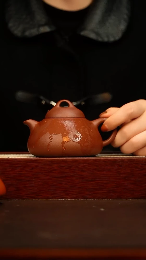 茶壶紫砂江*乳瓢 200cc 原矿紫泥