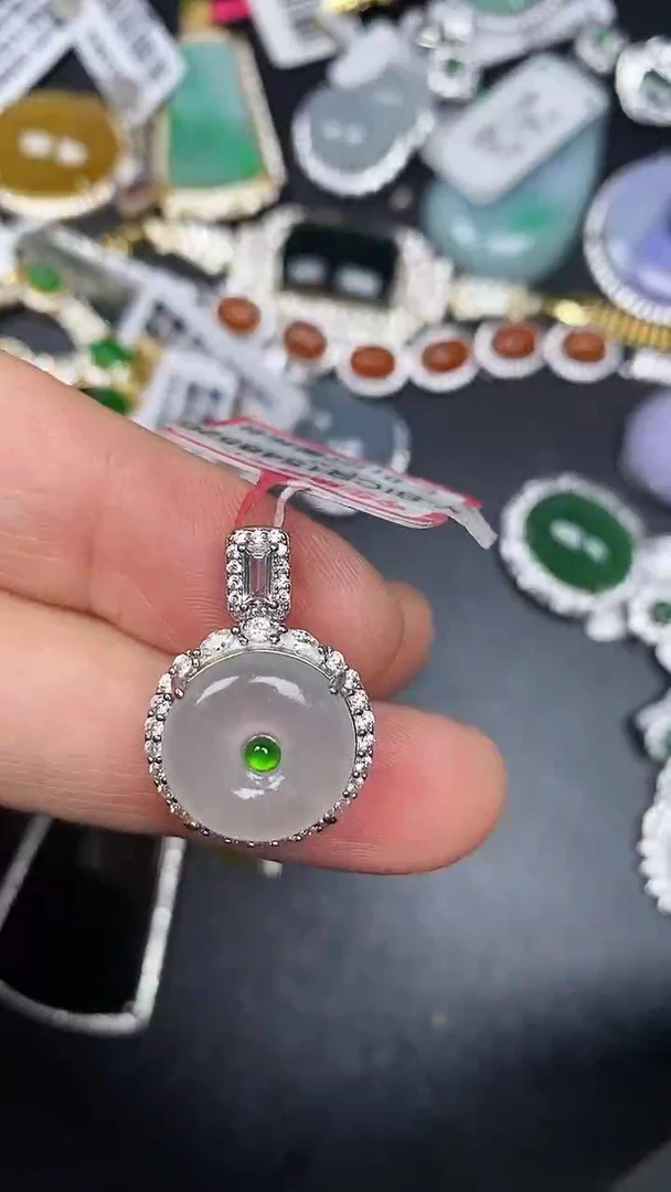 银S925镶嵌戒指翡翠5400