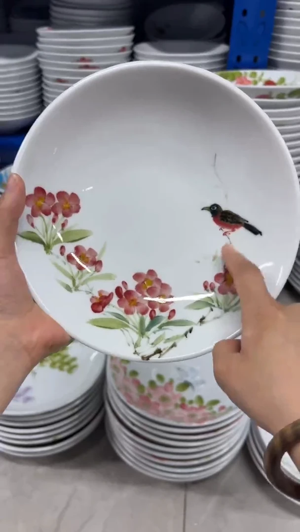 景德镇手绘釉中彩（食品级）圆深盘