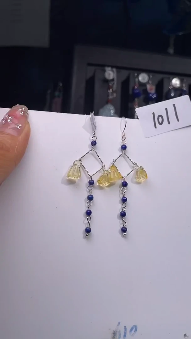 银S925镶嵌耳饰紫晶喜欢拍