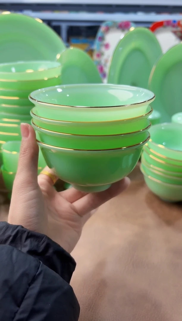 玉瓷 4.5英寸饭碗4个景德镇陶瓷