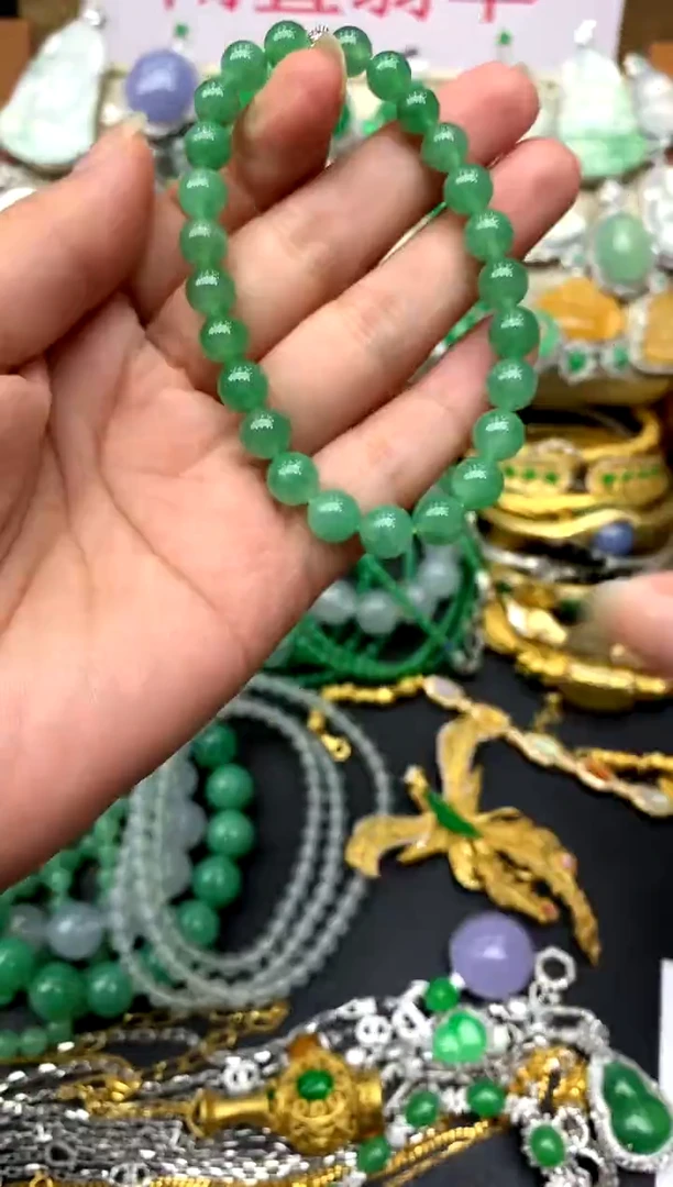 未镶嵌手串翡翠527-中国好珍宝