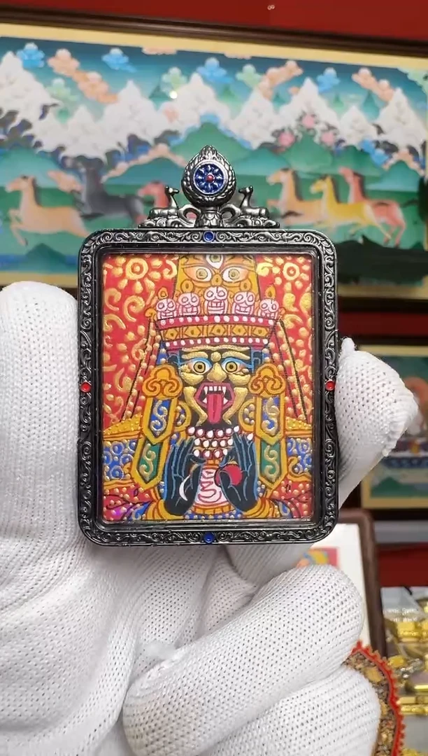 吊坠扎老师-热贡纯手绘周毛