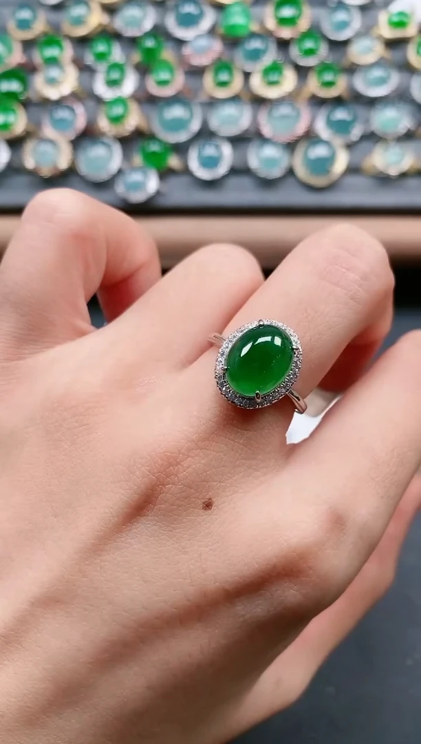【闪购商品】翡翠戒指银S925镶嵌1111111