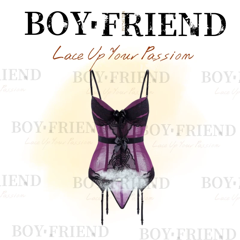 [鸢尾陷阱]80-150法式性感吊带蕾丝鱼骨束腰聚拢显瘦御姐战袍女