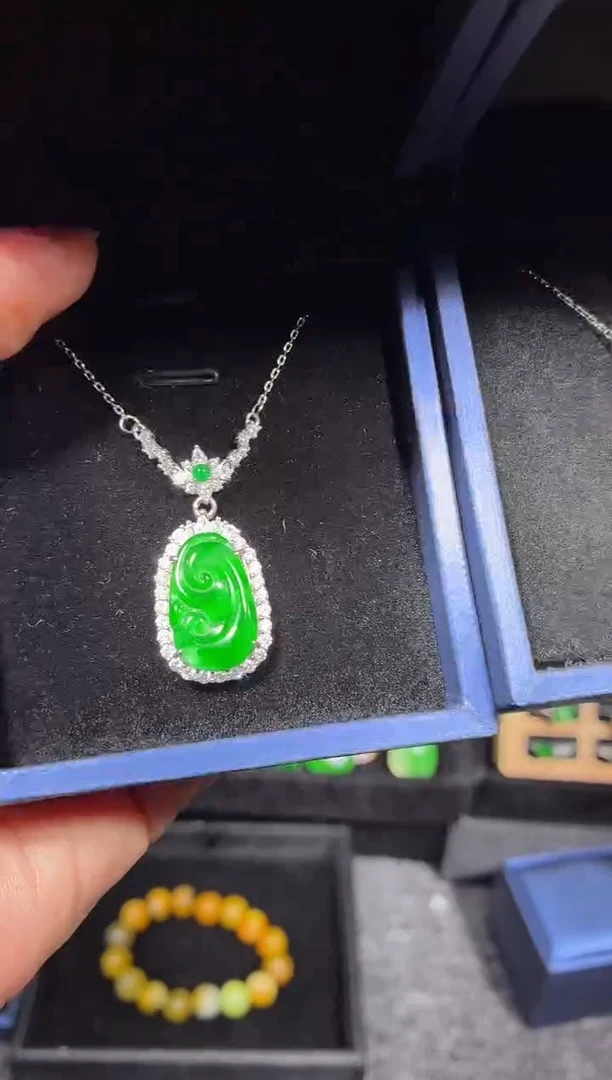 银S925镶嵌定制翡翠28定制翡翠-多样性发货（发其一）