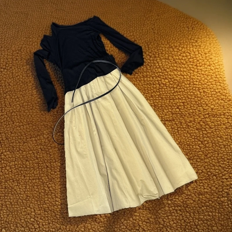 不规则设计爆款女套装裙50151