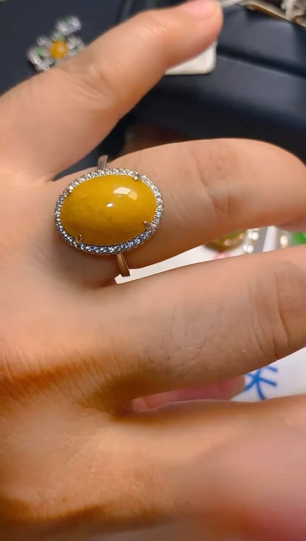 翡翠银S925镶嵌耳饰天然