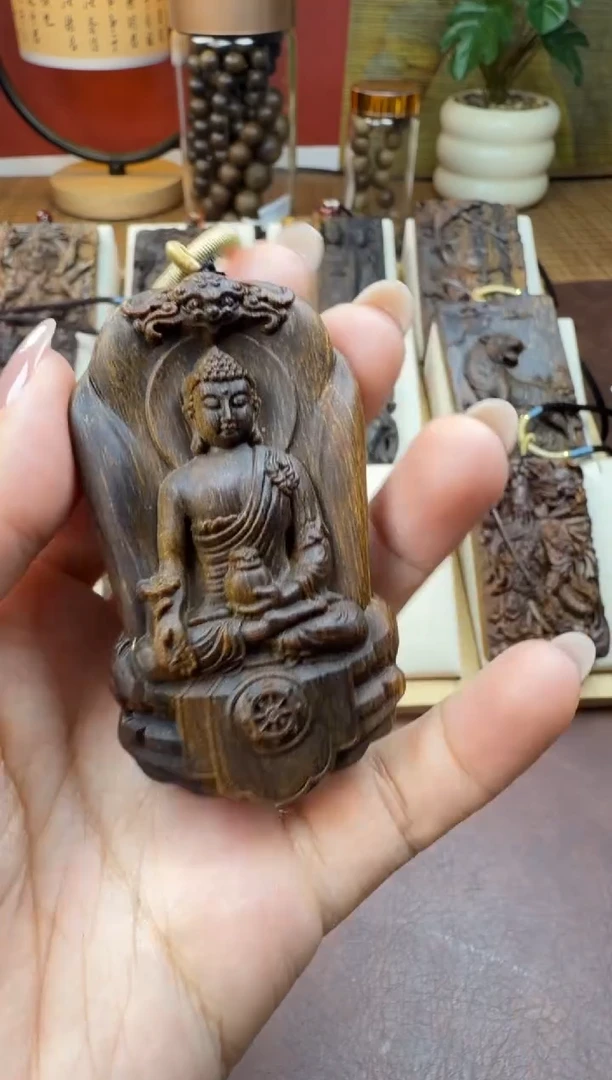 木木雕款 芽庄  药师琉璃光如来 7cm 送养香瓶