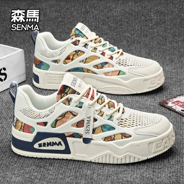 森马秋季男鞋爆款休闲百搭潮鞋低帮板鞋学生网面透气防臭小白鞋男