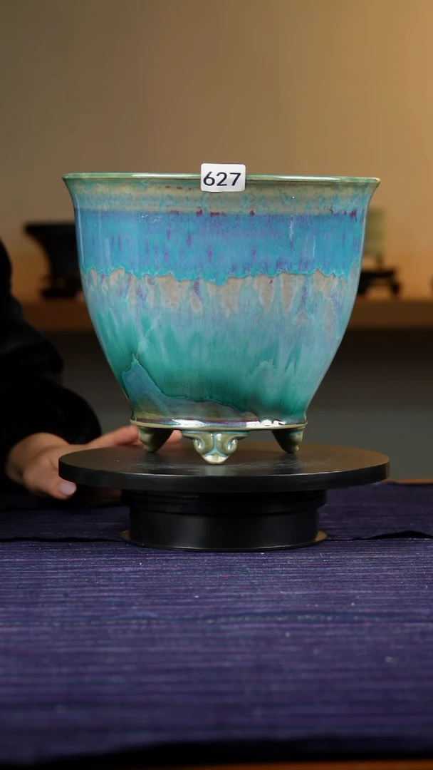 627祥云高足窑变花盆20.5/17.5/23/22