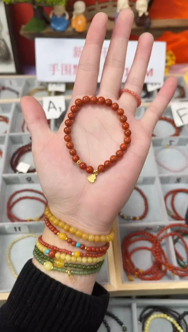 【闪购商品】南红玛瑙手串未镶嵌0.6南红单圈QF-A211