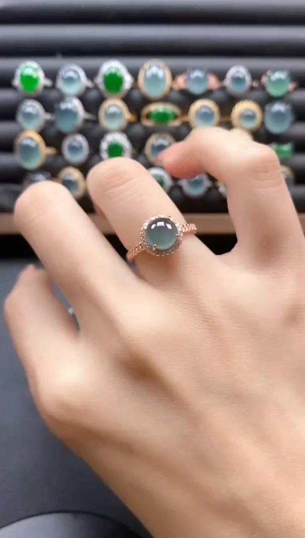 银S925镶嵌戒指翡翠5151