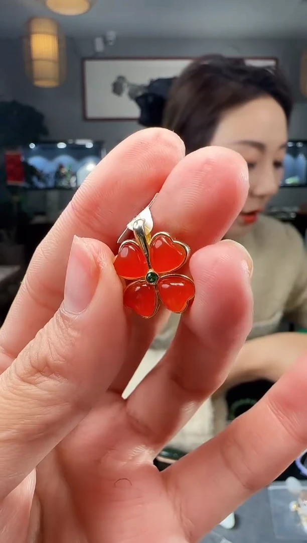 【闪购商品】南红玛瑙吊坠(不含链)银S925镶嵌1