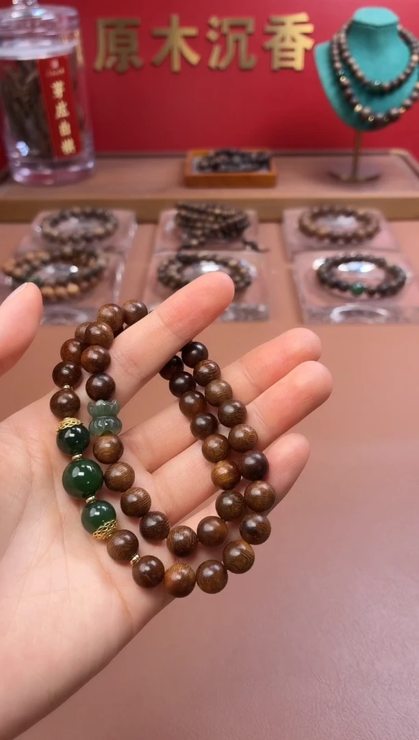 手串沉香沉水越南芽庄玉化白棋楠12单圈