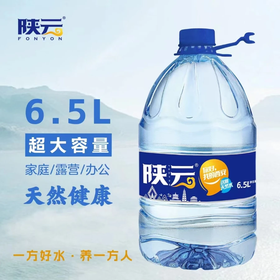 【2件】陕云 饮用纯净水6.5L*4瓶*2件