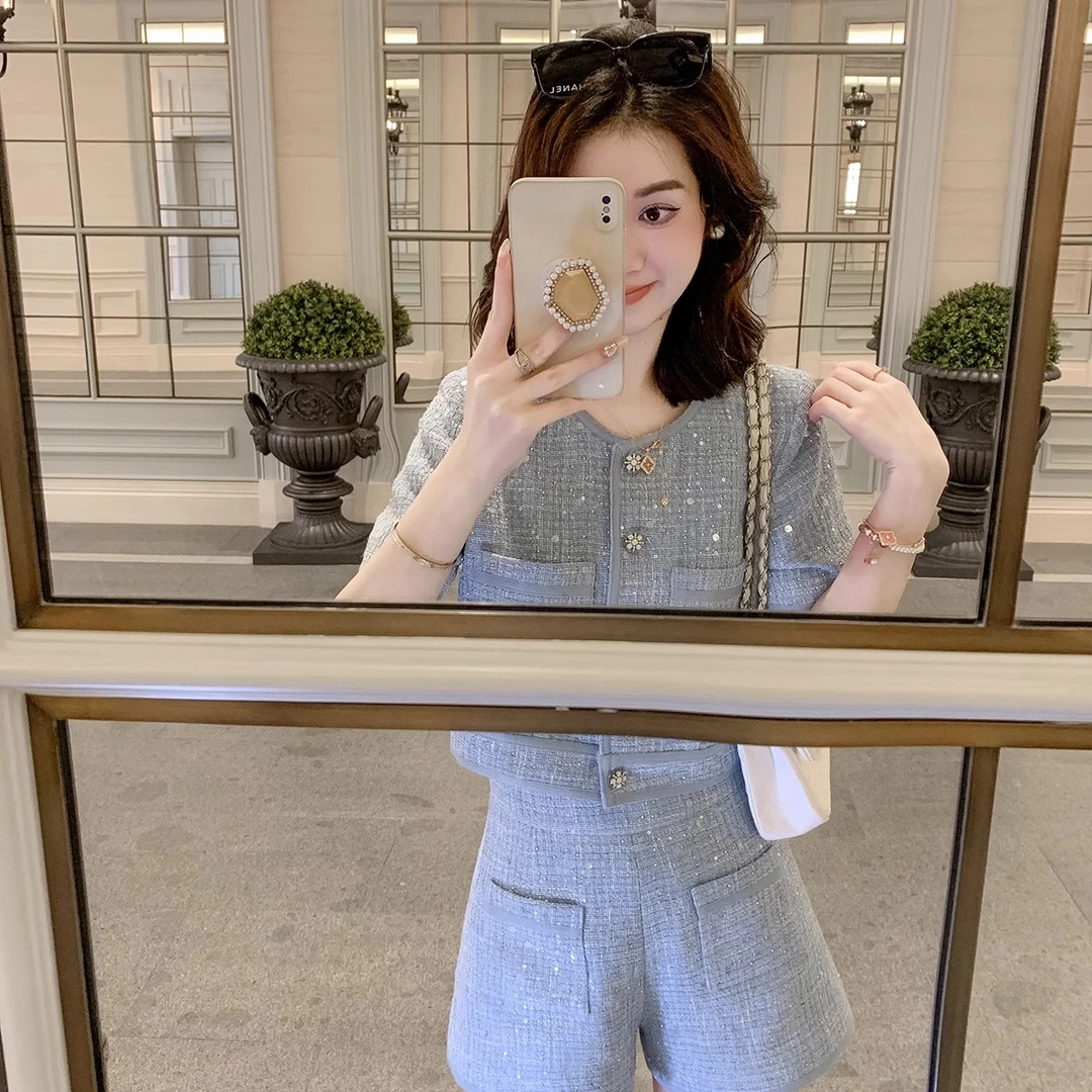 【清清专区】气质显瘦百搭小香风套装女装夏季减龄洋气时尚休闲套