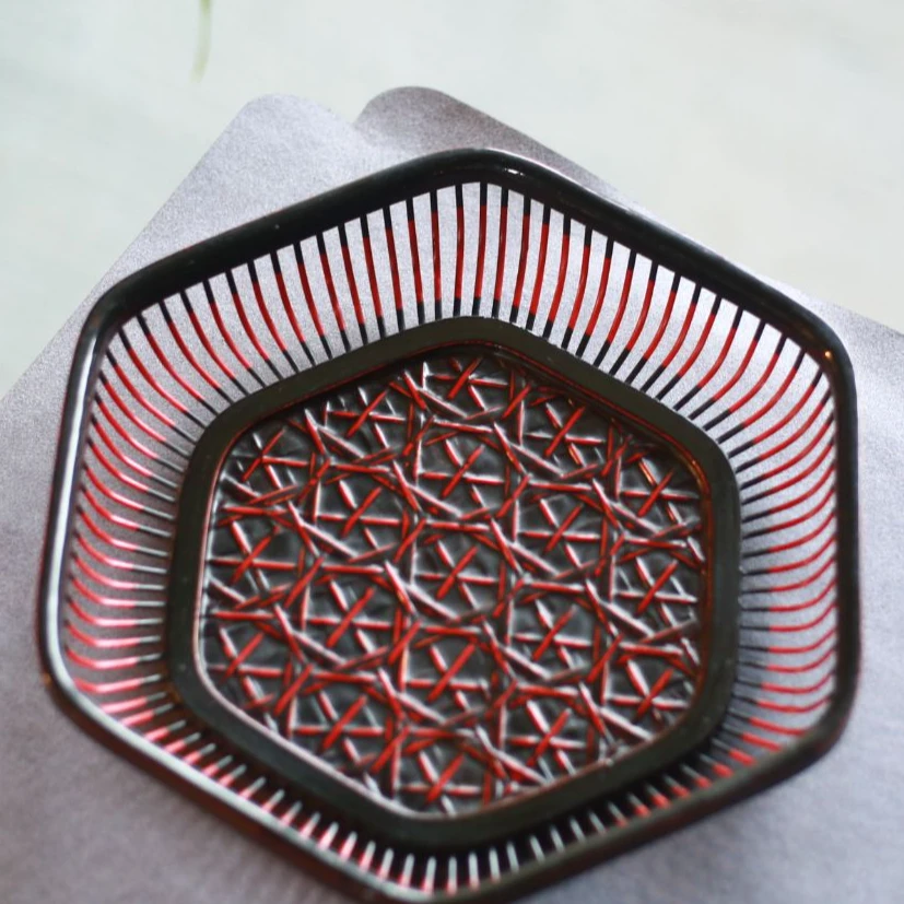 六角盘收纳盘文盘 尺寸21*19cm