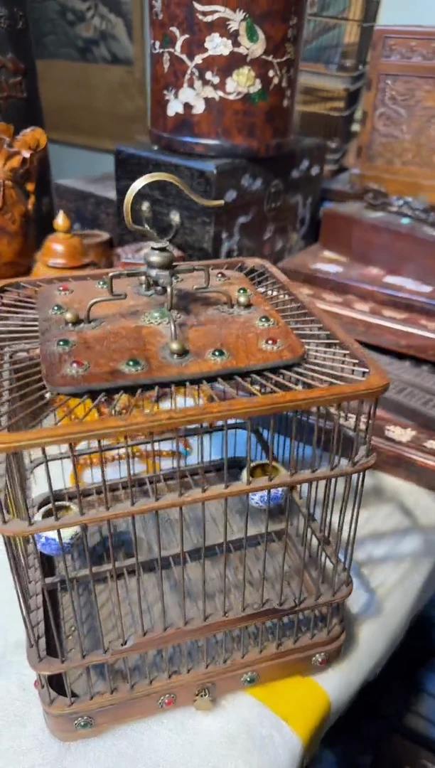 木黄花梨鸟笼