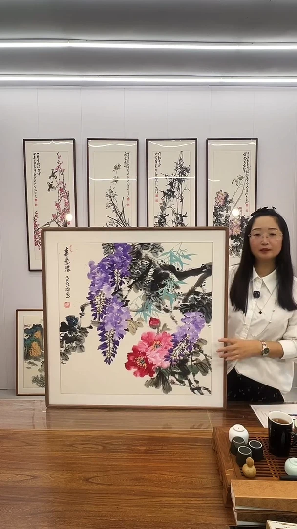 国画汪琼 80*80 春意浓