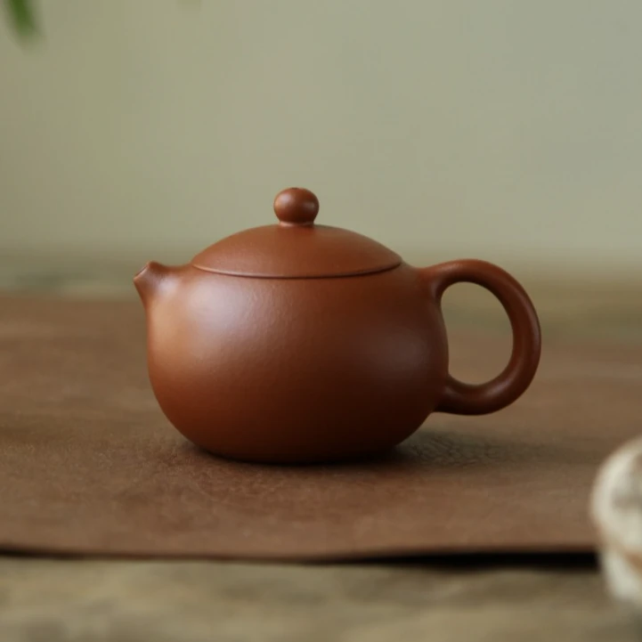 西施壶千禧红泥90cc宜兴紫砂壶手工紫砂茶具茶壶小容量茶器