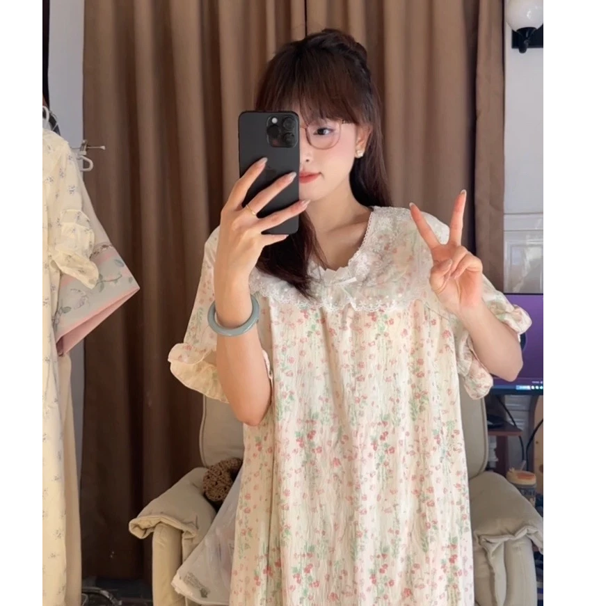 按编码下单【6601-6660】睡衣短袖套装长裙家居服