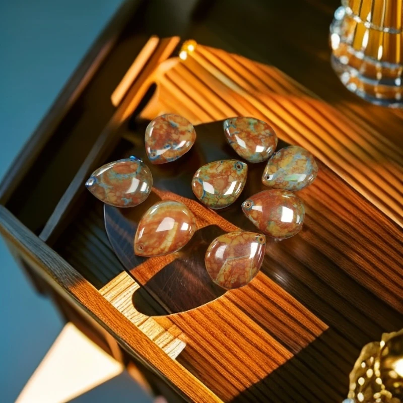 S8193【福嘟嘟】彼得大帝金域蓝金玛瑙水滴吊坠-多样性只发一件