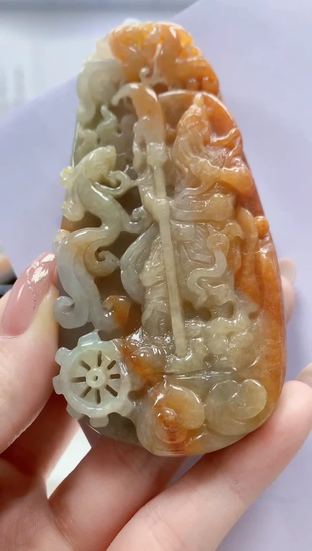 未镶嵌定制翡翠5060jw-毛货挂件48