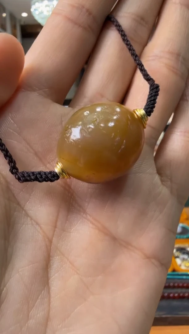 未镶嵌玛瑙/玉髓珠宝奇石糖球玛瑙珠项链