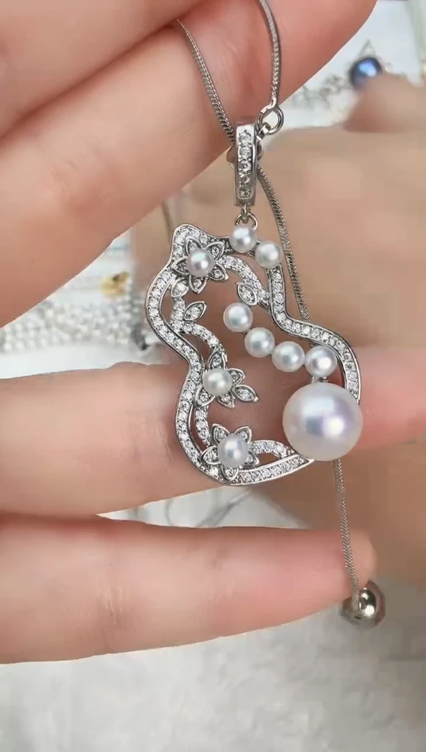 颈饰未镶嵌淡水珍珠葫芦万能链