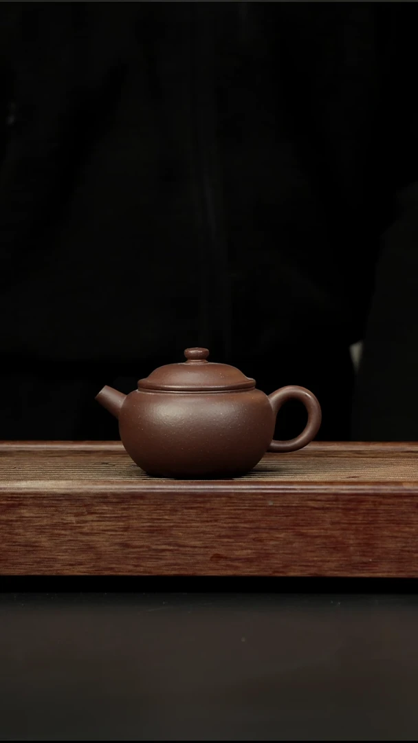 茶壶紫砂四号井顶级老紫泥 钵圆