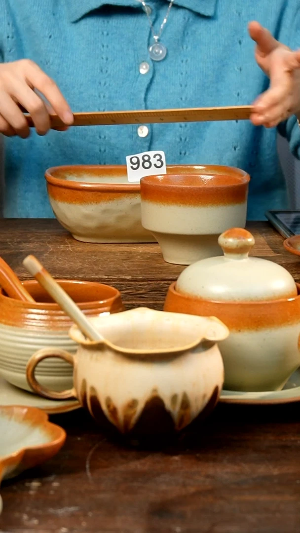 盘高颜值粗陶餐具限时抢购