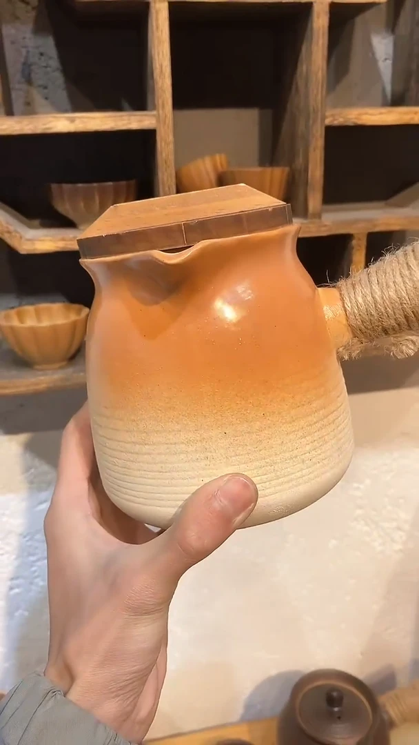 【闪购商品】1000ml大月牙罐罐壶+大木盖